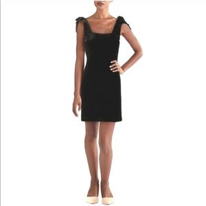 NET Aqua Velvet Bow Strap Mini Dress